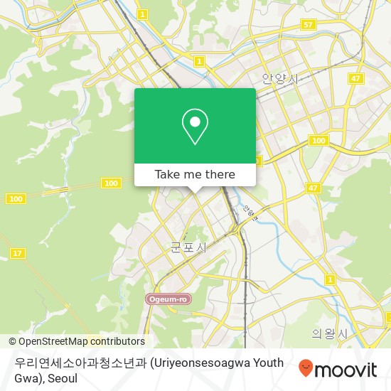 우리연세소아과청소년과 (Uriyeonsesoagwa Youth Gwa) map