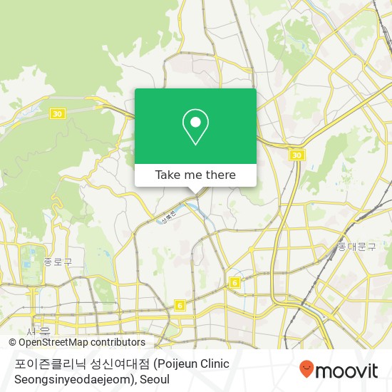 포이즌클리닉 성신여대점 (Poijeun Clinic Seongsinyeodaejeom) map
