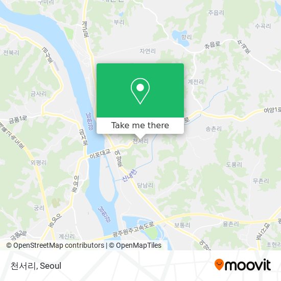 천서리 map