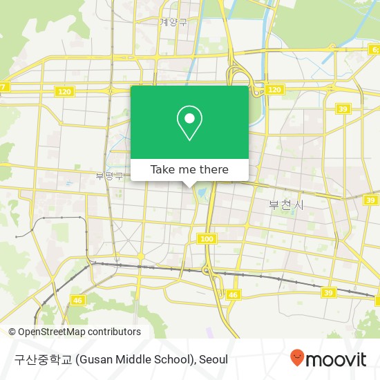 구산중학교 (Gusan Middle School) map