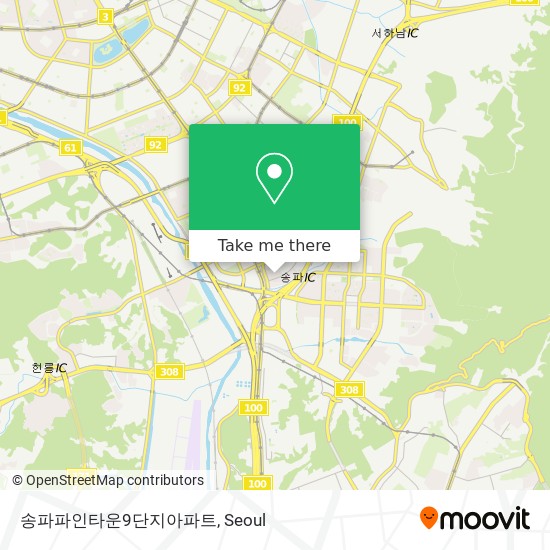 송파파인타운9단지아파트 map