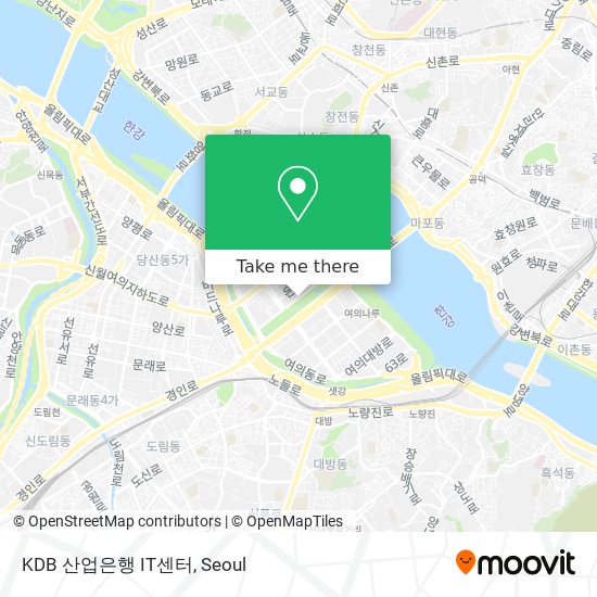 KDB 산업은행 IT센터 map
