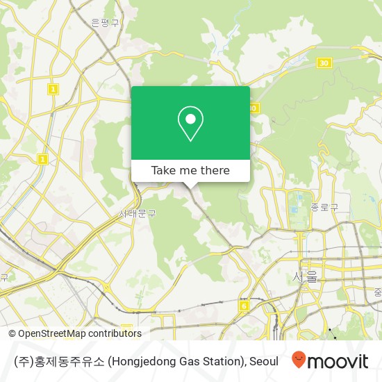 (주)홍제동주유소 (Hongjedong Gas Station) map