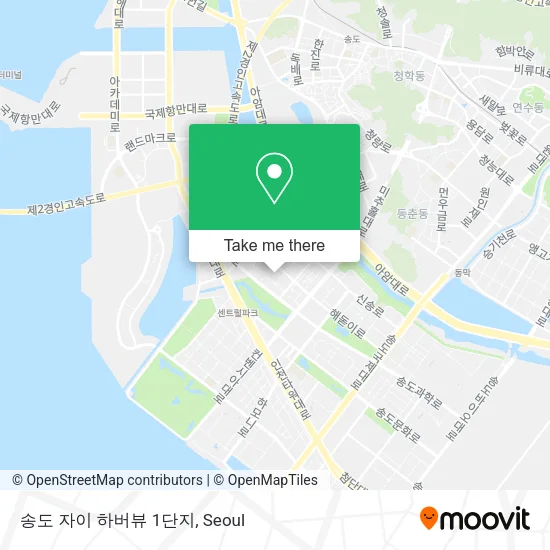 송도 자이 하버뷰 1단지 map
