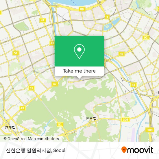 신한은행 일원역지점 map