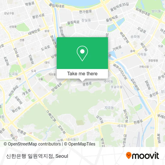 신한은행 일원역지점 map