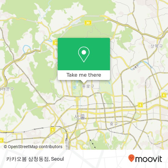 카카오봄 삼청동점 map