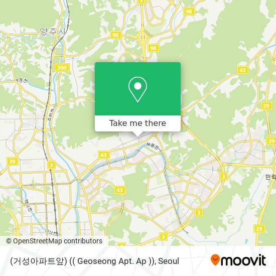 (거성아파트앞) (( Geoseong Apt. Ap )) map