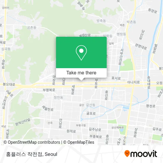 홈플러스 작전점 map