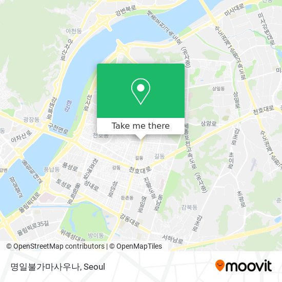 명일불가마사우나 map