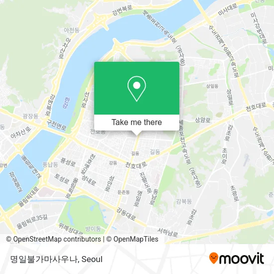 명일불가마사우나 map
