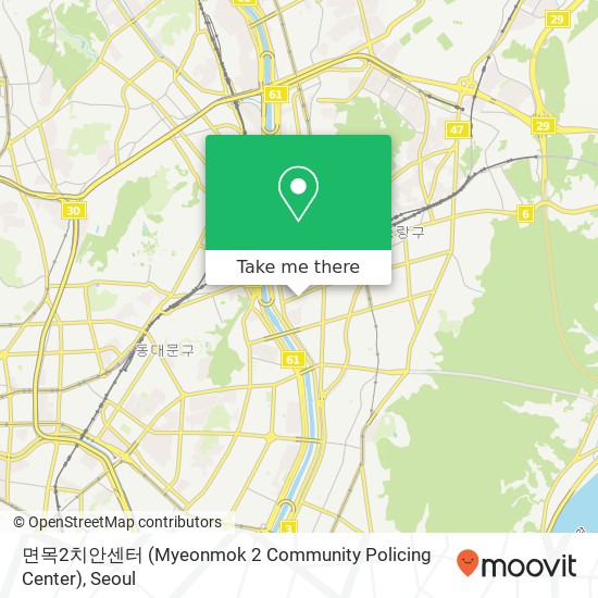 면목2치안센터 (Myeonmok 2 Community Policing Center) map