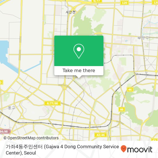 가좌4동주민센터 (Gajwa 4 Dong Community Service Center) map