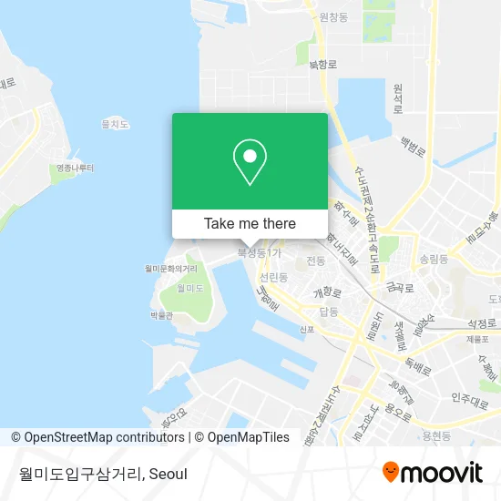 월미도입구삼거리 map