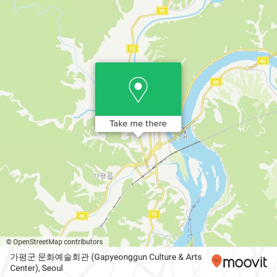 가평군 문화예술회관 (Gapyeonggun Culture & Arts Center) map