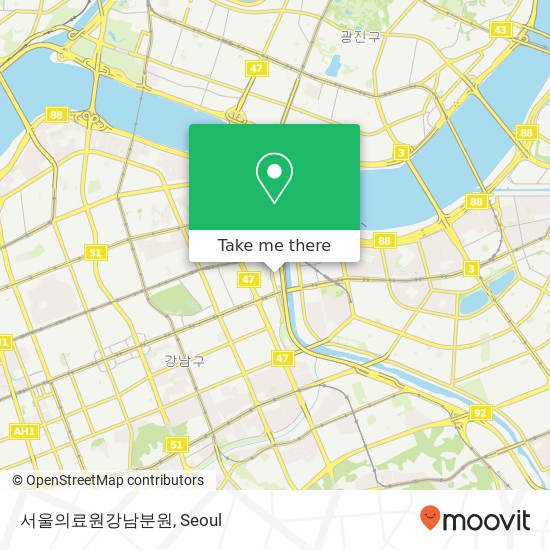 서울의료원강남분원 map