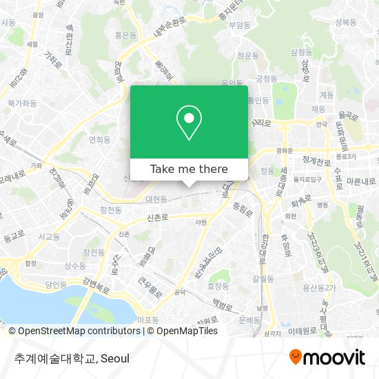 추계예술대학교 map