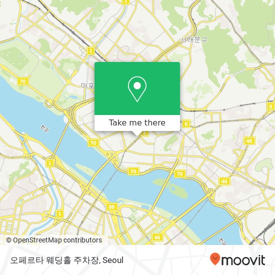 오페르타 웨딩홀 주차장 map