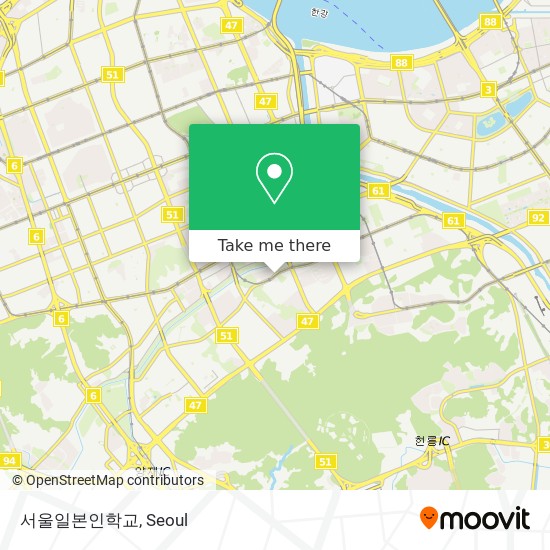 서울일본인학교 map