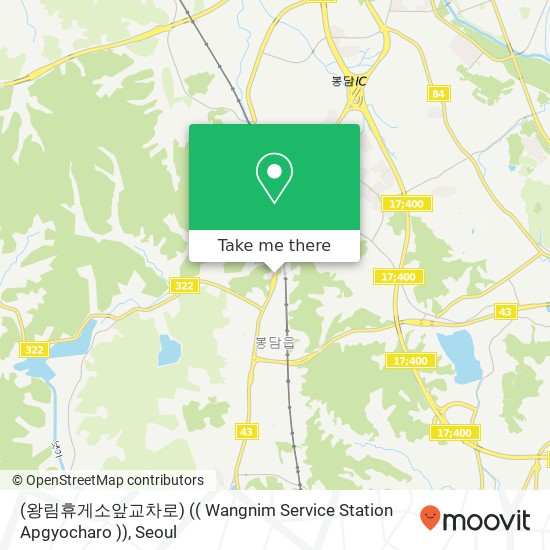 (왕림휴게소앞교차로) (( Wangnim Service Station Apgyocharo )) map