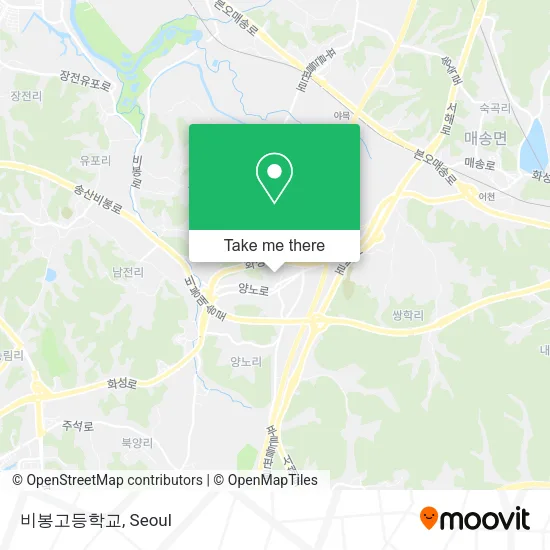 비봉고등학교 map