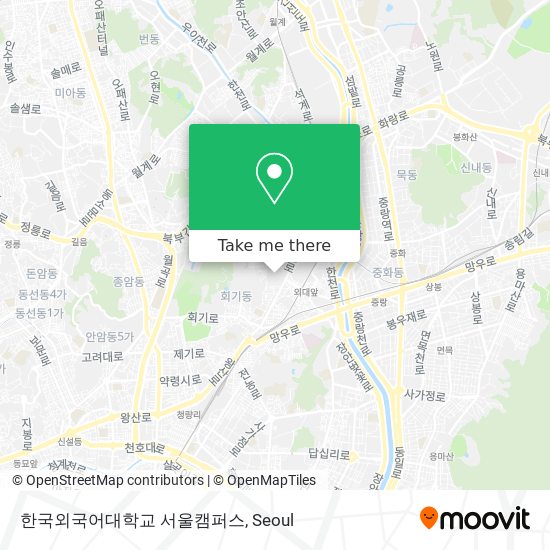 한국외국어대학교 서울캠퍼스 map