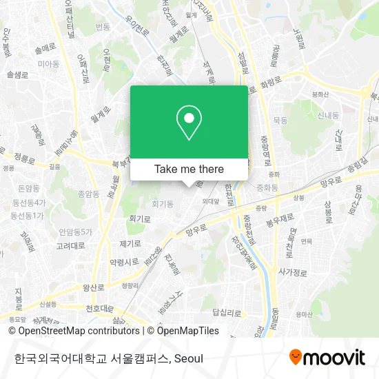 한국외국어대학교 서울캠퍼스 map