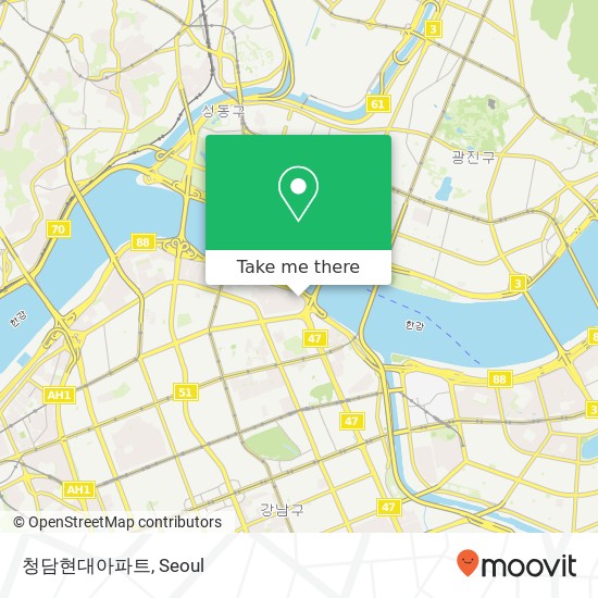 청담현대아파트 map