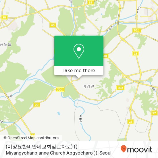 (미양요한비안네교회앞교차로) (( Miyangyohanbianne Church Apgyocharo )) map