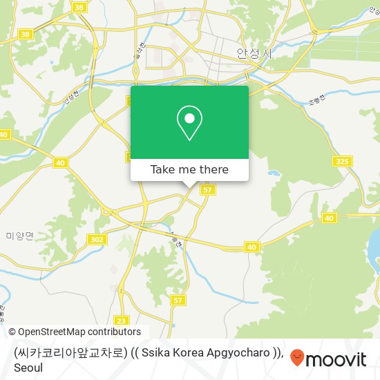 (씨카코리아앞교차로) (( Ssika Korea Apgyocharo )) map