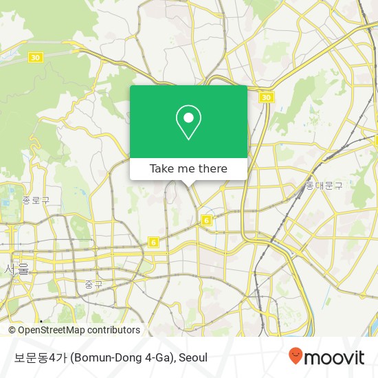 보문동4가 (Bomun-Dong 4-Ga) map