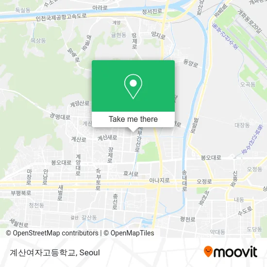 계산여자고등학교 map
