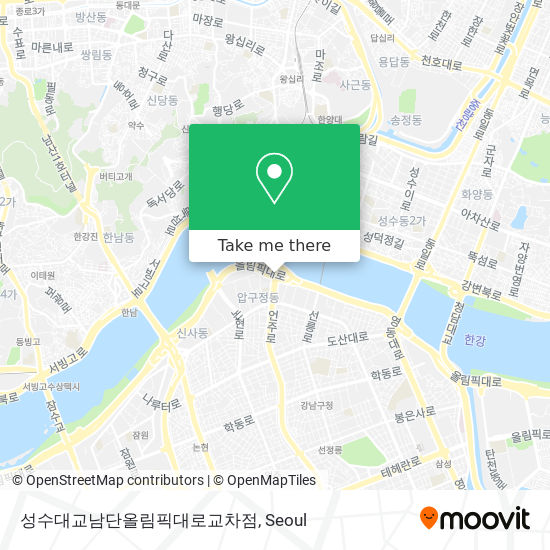 성수대교남단올림픽대로교차점 map