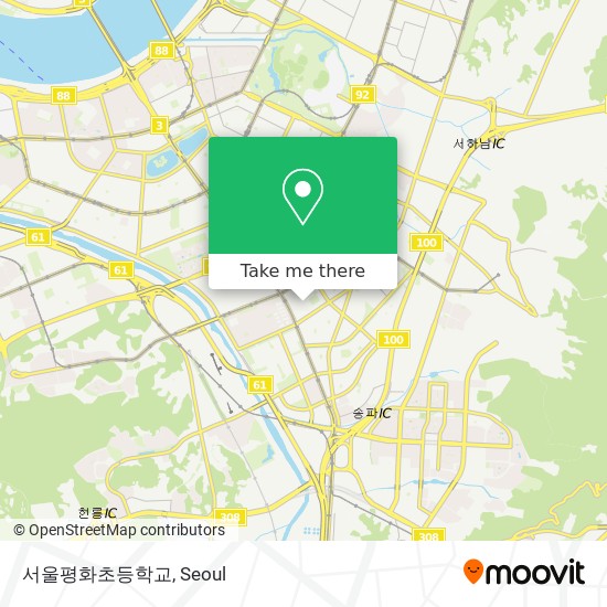 서울평화초등학교 map