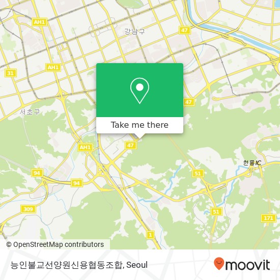 능인불교선양원신용협동조합 map