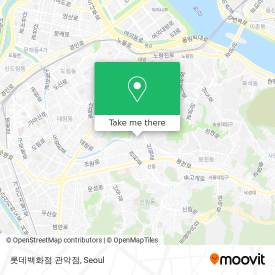 롯데백화점 관악점 map