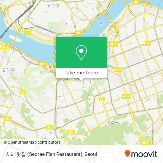 서래횟집 (Seorae Fish Restaurant) map