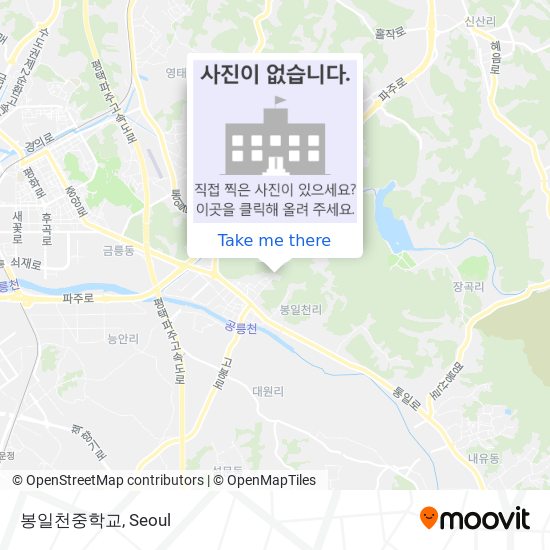 봉일천중학교 map