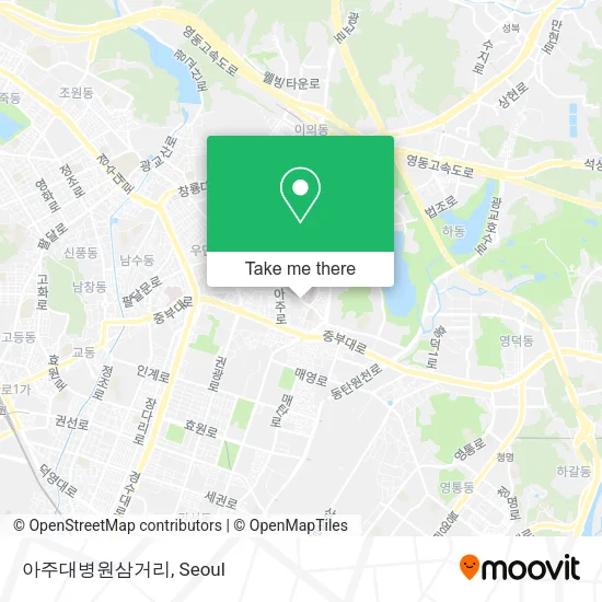 아주대병원삼거리 map