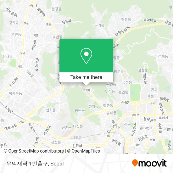 무악재역 1번출구 map