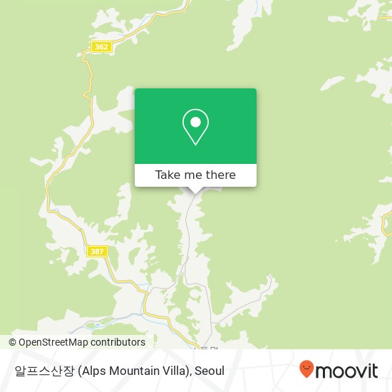 알프스산장 (Alps Mountain Villa) map