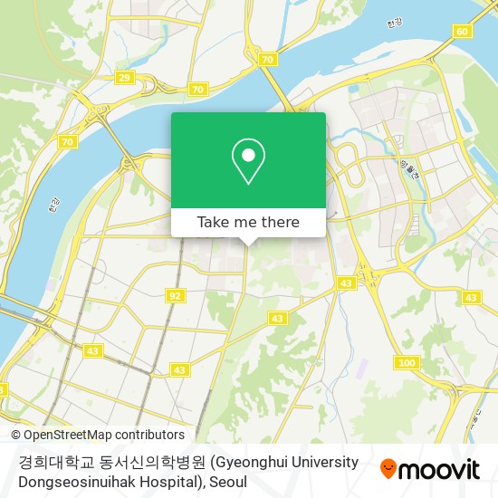 경희대학교 동서신의학병원 (Gyeonghui University Dongseosinuihak Hospital) map