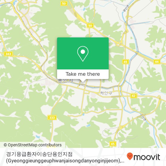 경기응급환자이송단용인지점 (Gyeonggieunggeuphwanjaisongdanyonginjijeom) map