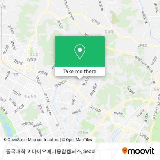 동국대학교 바이오메디융합캠퍼스 map