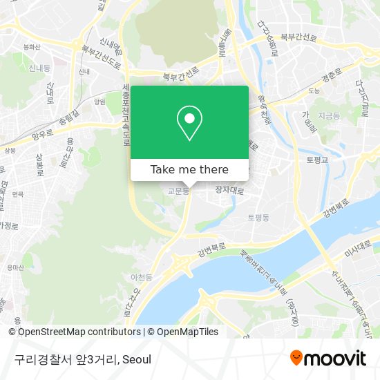 구리경찰서 앞3거리 map