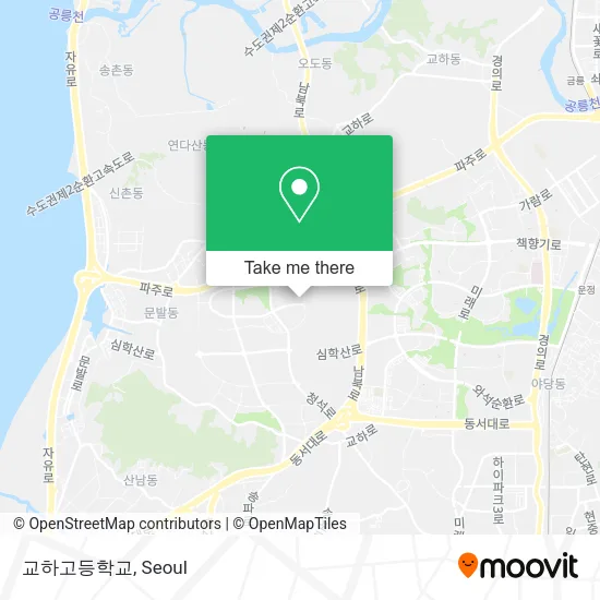 교하고등학교 map