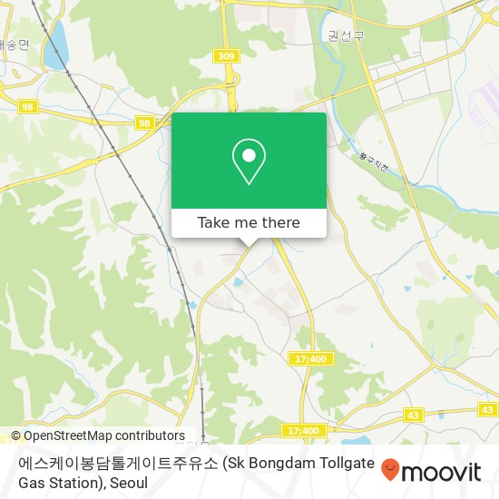 에스케이봉담톨게이트주유소 (Sk Bongdam Tollgate Gas Station) map