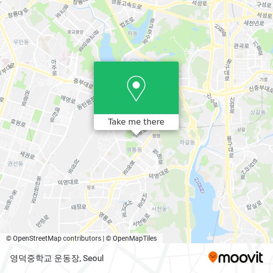 영덕중학교 운동장 map