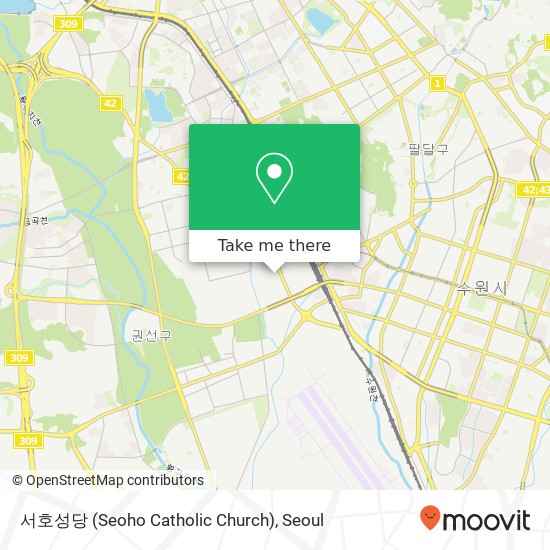 서호성당 (Seoho Catholic Church) map