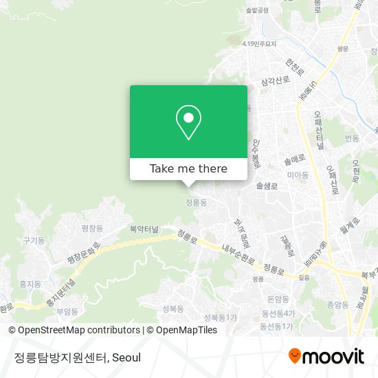 정릉탐방지원센터 map